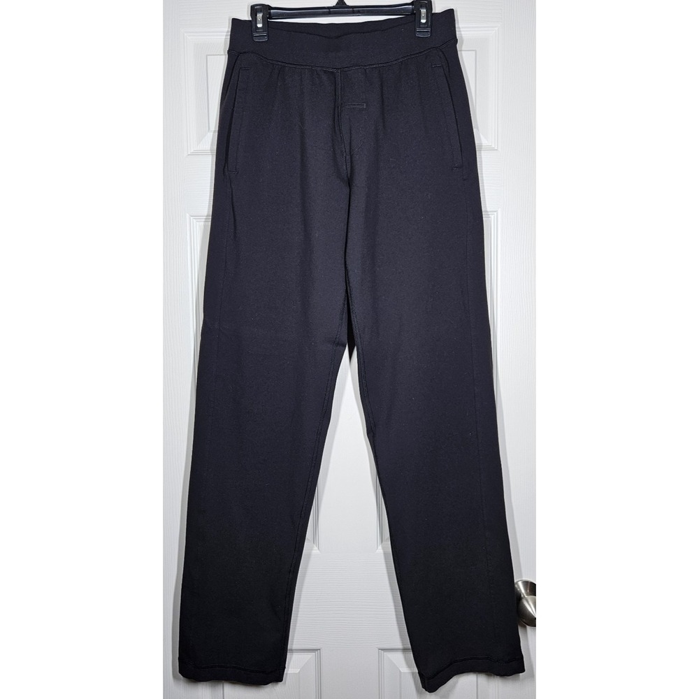 Lululemon Kung Fu Pants Men's M Black Pockets Pull On Stretch 35" Inseam Active